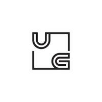 ug futuristico nel linea concetto con alto qualità logo design vettore