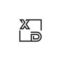 xd futuristico nel linea concetto con alto qualità logo design vettore