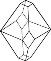unione di un' piramide e un' prisma di diverso ordini, Vintage ▾ illustrazione. vettore