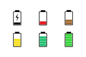 Telefono batteria caricare stato piatto modello vettore