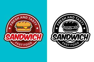 Sandwich logo design vettore