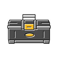 cassetta degli attrezzi box auto colore icona vettore illustrazione