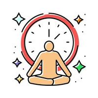 posa posizione yoga rilassare colore icona vettore illustrazione