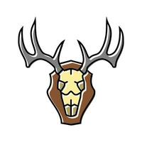cranio cervo corno animale colore icona vettore illustrazione
