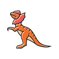 dilofosauro dinosauro animale colore icona vettore illustrazione