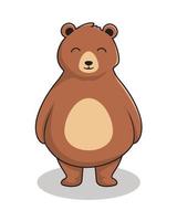 orso cartone animato carino illustrazioni di orso del miele vettore