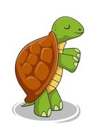 tartaruga cartone animato tartaruga in piedi illustrazioni vettore