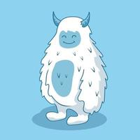 illustrazioni dei cartoni animati di yeti himalayani vettore