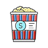 classico sale Popcorn cibo colore icona vettore illustrazione