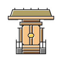 kamidana domestico santuario lo shintoismo colore icona vettore illustrazione