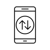 Icona di vettore di applicazione mobile di connessione dati