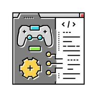 programmazione gioco sviluppo colore icona vettore illustrazione
