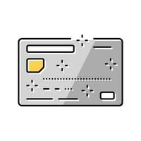 argento credito carta colore icona vettore illustrazione