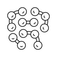 peptide obbligazioni biochimica linea icona vettore illustrazione