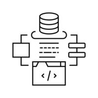 Software architettura linea icona vettore illustrazione
