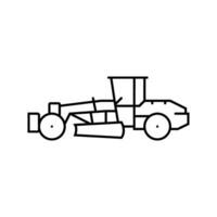 grader macchina costruzione veicolo linea icona vettore illustrazione
