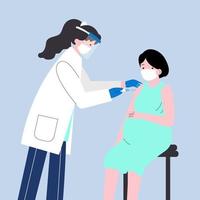 vaccino covid-19 per donne in gravidanza vettore