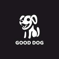 monocromatico bene cane icona logo design modello. silhouette cane logo vettore illustrazione