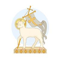 gesù, agnello di dio, carattere cristiano vettore