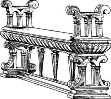 Rinascimento panca, Vintage ▾ illustrazione vettore