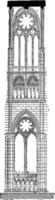 navata di il amiens Cattedrale nel amiens, Francia, Vintage ▾ incisione vettore