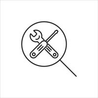 artigianale artigianato squisito vettore icone di precisione utensili chiave inglese, Ingranaggio, chiave inglese, martello, e Cacciavite illustrazioni per il essenza di fix e riparazione padronanza