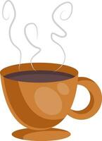 arancia tazza di coffe vettore illustrazione su bianca sfondo.