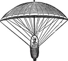 hampton paracadute, Vintage ▾ illustrazione. vettore