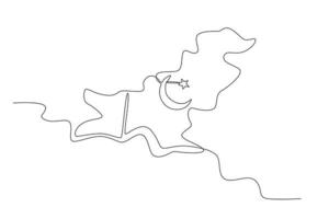 un' carta geografica con il simbolo di il nazione di Pakistan vettore