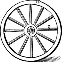 ruota mostrando parti, Vintage ▾ illustrazione. vettore