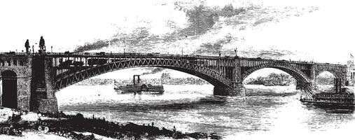 st Louis ponte, Vintage ▾ illustrazione. vettore
