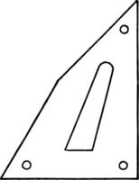 rondinella triangolo disegno un' perpendicolare linea Vintage ▾ incisione. vettore