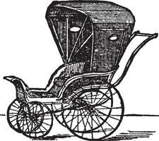 carrozza, Vintage ▾ illustrazione. vettore