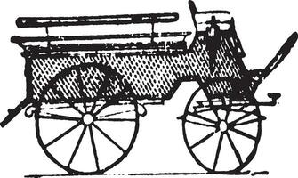 carrozza, Vintage ▾ illustrazione. vettore