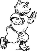 bambino orso, Vintage ▾ illustrazione vettore