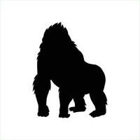 gorilla minimalista e semplice silhouette - vettore illustrazione