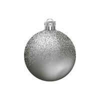 argento Natale sfera. vettore