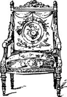 Louis xvi stile braccio sedia, Vintage ▾ illustrazione vettore