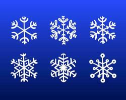 i fiocchi di neve impostato neve nuovo anno Natale vacanza ringraziamento modello ornamento Stampa bianca blu sfondo sfondo collezione stagione inverno freddo scarabocchio piatto bambini divertimento sport creatività arte vettore