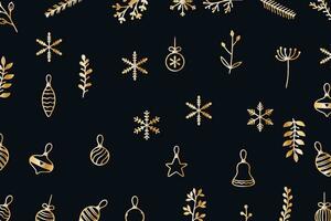 oro linea icona modello sfondo inverno Natale decorazione vettore