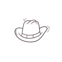 mano disegnato illustrazione di cowboy cappello icona. scarabocchio vettore schizzo illustrazione