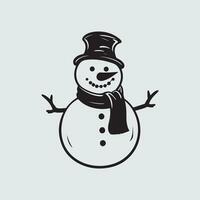pupazzo di neve Immagine vettore, pupazzo di neve con scopa vettore