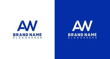 iniziale lettera aw logo design vettore modello. grafico alfabeto simbolo per aziendale attività commerciale identità