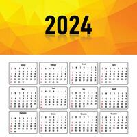 astratto 2024 calendario modello design vettore