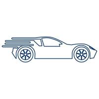 silhouette sport macchina. veloce spedizione consegna piatto icona per trasporto. vettore illustrazione