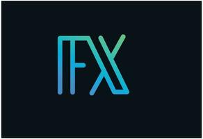fx pendenza logo gratuito vettore