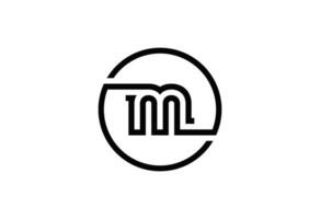 elegante m logo gratuito design vettore