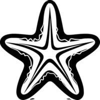 stella marina, minimalista e semplice silhouette - vettore illustrazione