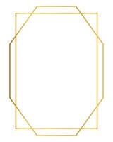 lusso d'oro geometrico forma telaio illustrazione vettore