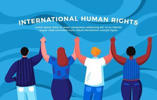 solidarietà nella giornata dei diritti umani vettore